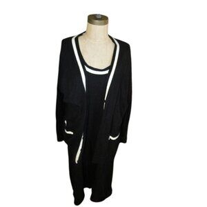 Ralph Lauren Size XL Knit Scoop neck dress + matching Cardigan 2 piece set